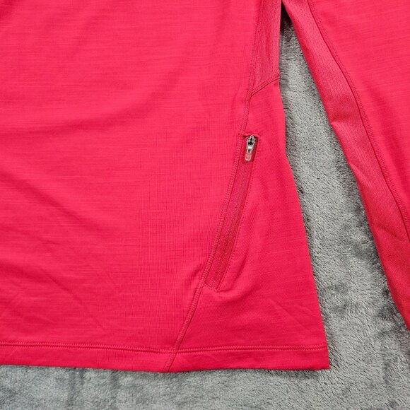 Coolibar Shirt Womens Small Red Pink Devi Long Sleeve Sun Protection Fitness Tee - Picture 8 of 10